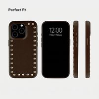 Selencia Studs Back Cover with MagSafe Apple iPhone 15 Pro - Cacao Crush