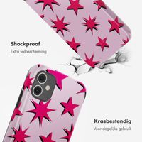 Selencia Vivid Backcover Apple iPhone 11 - Stars Rubine Red Light Pink