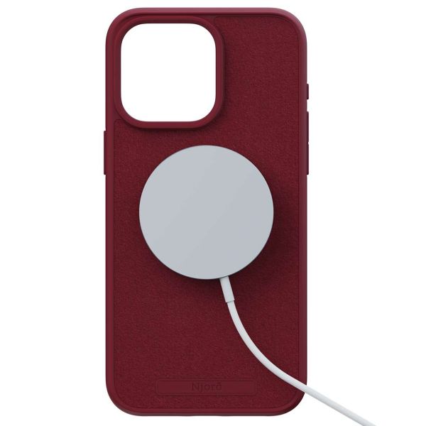 Njorð Collections Suède Comfort+ Case MagSafe iPhone 15 Pro Max - Red