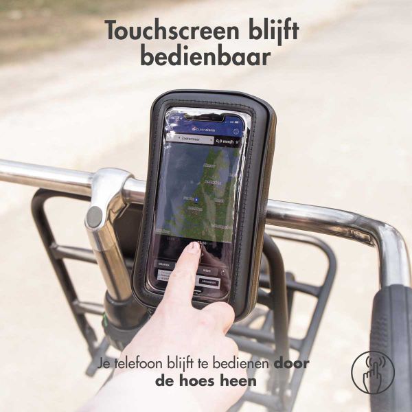 imoshion Telefoonhouder fiets - Universeel - Met hoes - Zwart