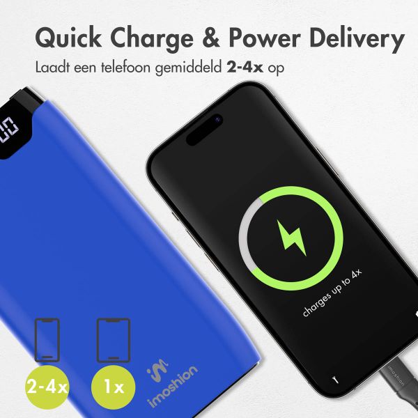 imoshion Powerbank - 20.000 mAh - Quick Charge en Power Delivery - Cobalt Blue