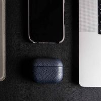 Accezz Genuine leather case  Apple AirPods 1 / 2 - Dark blue
