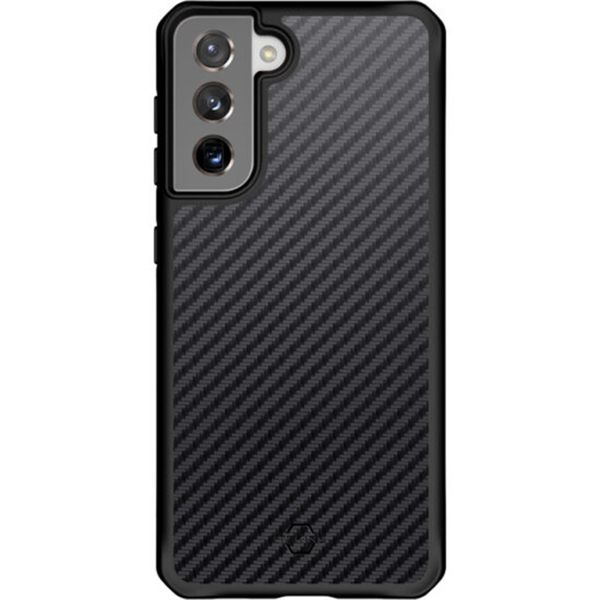 Itskins Hybrid Carbon Backcover Samsung Galaxy S21 - Zwart