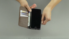 Selencia Echt Leren Bookcase Samsung Galaxy A40 - Zwart