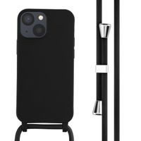 imoshion Siliconen hoesje met koord Apple iPhone 13 Mini - Zwart