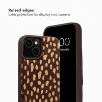 Selencia Nova Real Leather Back Cover with Card Holder Apple iPhone 15 - Fawn Chic