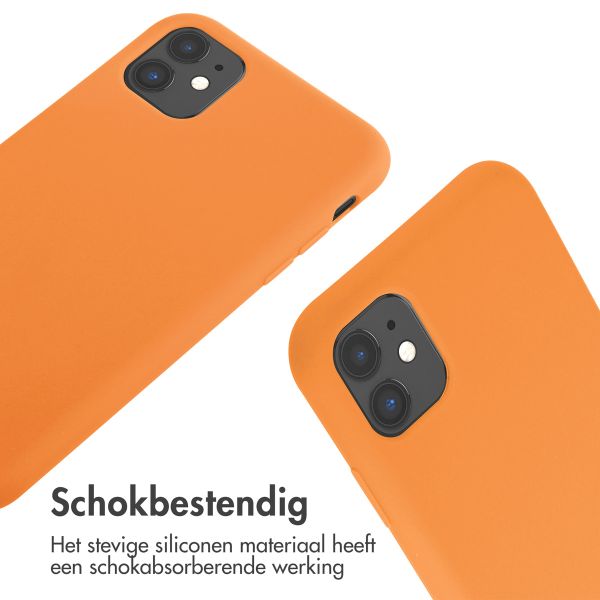 imoshion Siliconen hoesje met koord iPhone 11 - Oranje