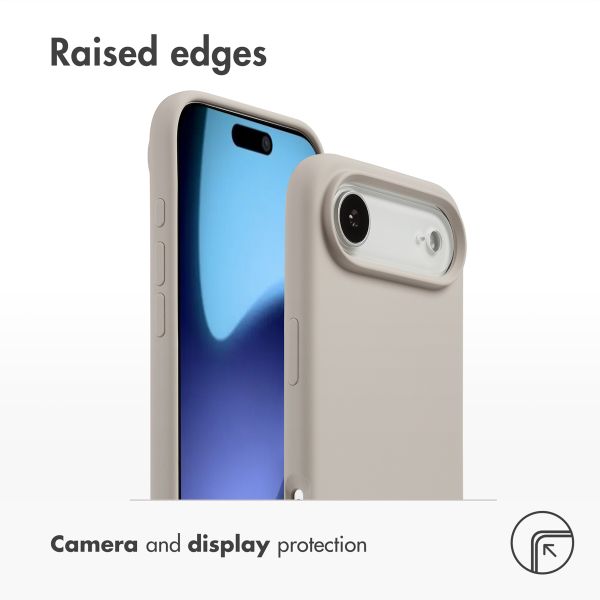Accezz Liquid Silicone Back Cover with MagSafe Apple iPhone Air - Stone
