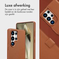 Accezz Leather Bookcase 2-in-1 met MagSafe Samsung Galaxy S25 Ultra - Sienna Brown