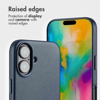 Accezz 2-in-1 Leather Bookcase with MagSafe Apple iPhone 16 - Nightfall Blue