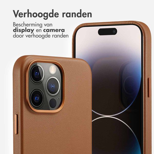 Accezz MagSafe Leather Backcover Apple iPhone 14 Pro Max - Sienna Brown