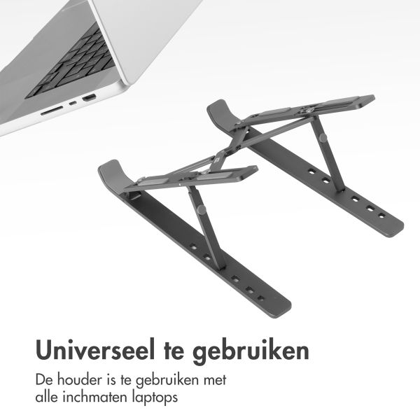 Accezz Laptop houder - Laptop standaard - Verstelbaar en opvouwbaar - Grijs