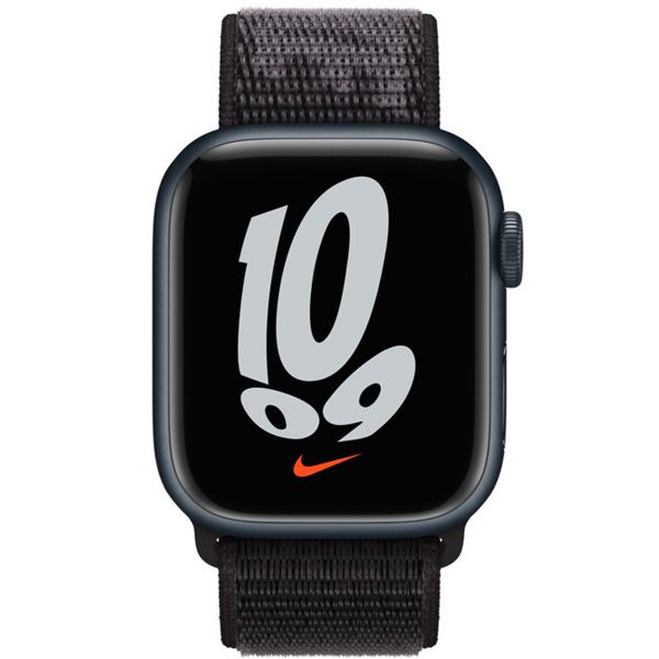 Apple Nike Sport Loop Band Apple Watch Series 1 t/m 11 / SE / Ultra (44/45/46/49 mm) - Zwart / Grijs