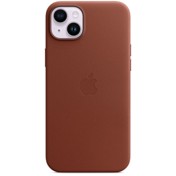 Apple Leather Back Cover with MagSafe Apple iPhone 14 Plus - Umber