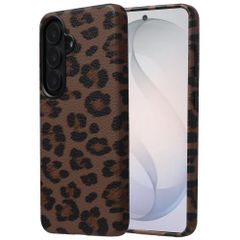 Selencia Sabi Backcover Panterprint met MagSafe Samsung Galaxy S26 - Mocha Brown