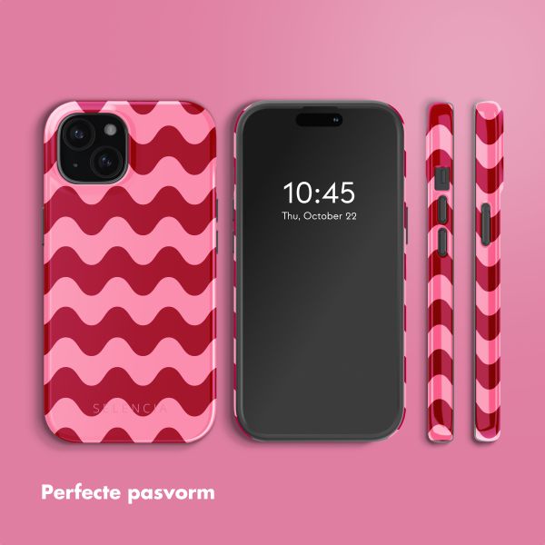 Selencia Vivid Tough Backcover met MagSafe iPhone 15 - Wave Vibes Lipstick