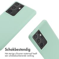 imoshion Siliconen hoesje met koord Samsung Galaxy S21 Ultra - Mintgroen