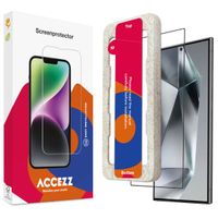 Accezz Tempered Glass Full Cover Screenprotector with Applicator Samsung Galaxy S24 Ultra