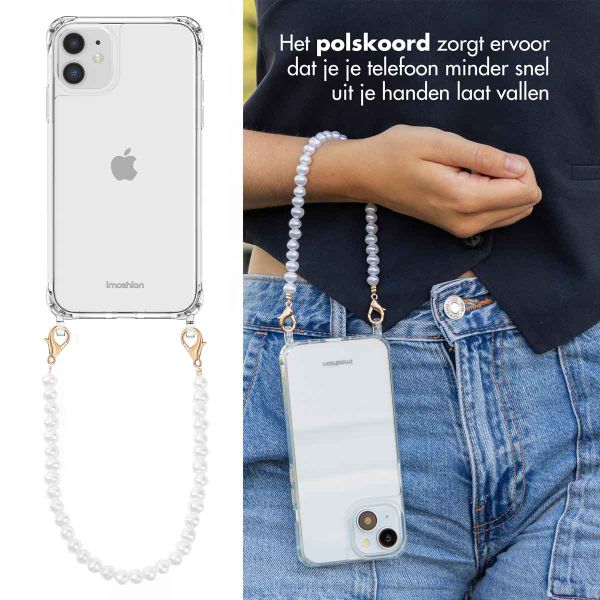 imoshion Backcover met koord + armband iPhone 11 - Parels