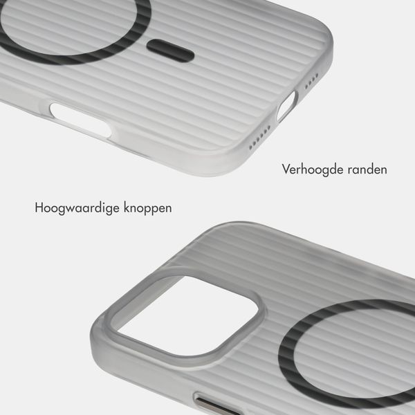 Accezz Lite Backcover met MagSafe | Fluted | Apple iPhone 16 Pro - Grijs