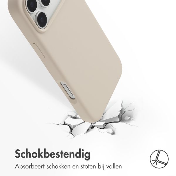 Accezz Liquid Silicone Backcover met MagSafe Apple iPhone 17 Pro Max - Stone