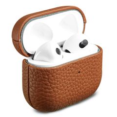 Accezz Echt Leren Case Apple AirPods 3 - Cognac