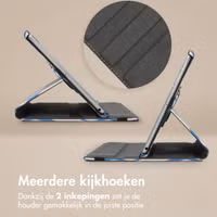 imoshion 360° Draaibare Design Bookcase Apple iPad 9 (2021) 10.2 inch / iPad 8 (2020) 10.2 inch / iPad 7 (2019) 10.2 inch - White Blue Stripes
