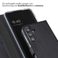Selencia Echt Leren Bookcase Samsung Galaxy S24 FE - Zwart