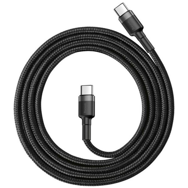 Baseus Cafule Series USB-C naar USB-C snellaadkabel - 60 Watt - 2 meter - Zwart