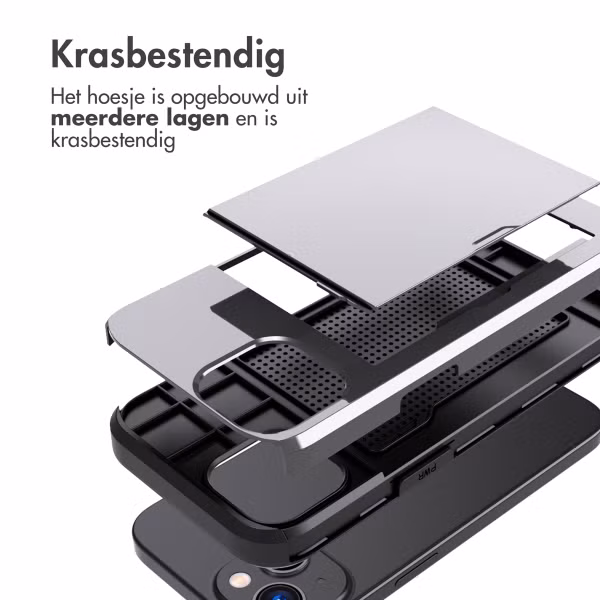 imoshion Backcover met pasjeshouder Apple iPhone 15 - Grijs