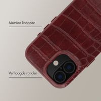 Selencia Croco Backcover met MagSafe Apple iPhone 16 - Burgundy