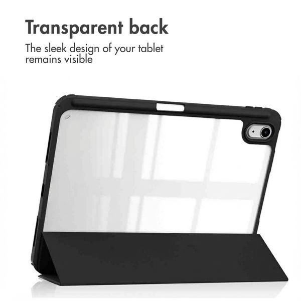imoshion Trifold Hard Case Book Cover Apple iPad 11 (2025) 11 inch A16 / iPad 10 (2022) 10.9 inch - Black
