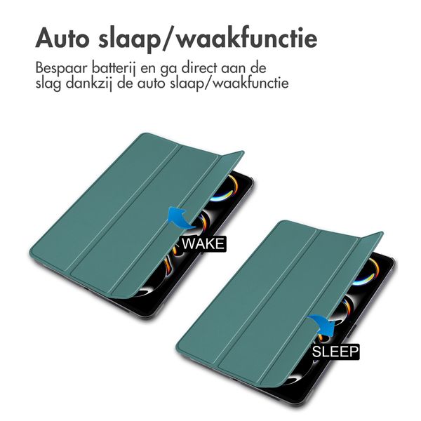 imoshion Trifold Bookcase Apple iPad Pro 11 (2024) M4 - Donkergroen