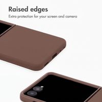Accezz Liquid Silicone Case Samsung Galaxy Z Flip 8 - New Tea Brown