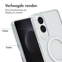 Accezz Ring Stand Backcover met MagSafe Samsung Galaxy S25 Edge - Transparant