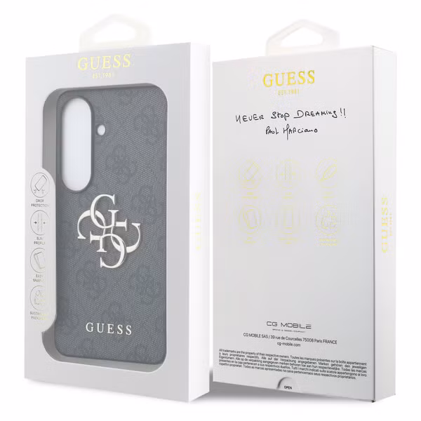 Guess 4G Metal Logo Backcover Samsung Galaxy S26 Plus - Zwart