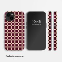Selencia Vivid Backcover Apple iPhone 14 - Check This Burgundy