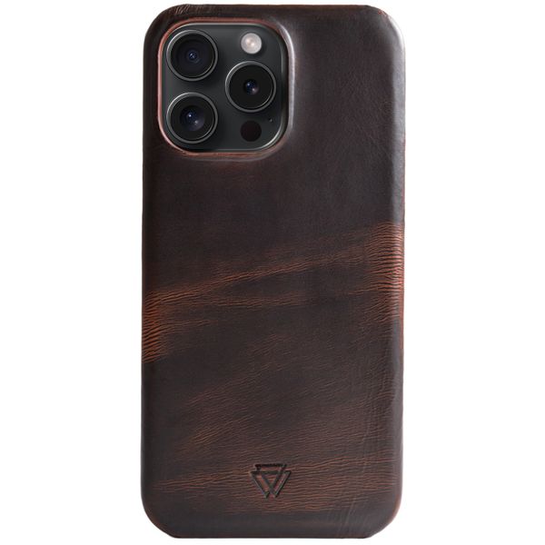 Wachikopa Full Wrap Backcover iPhone 15 Pro - Dark Brown