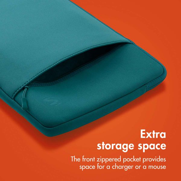 imoshion Laptop sleeve with storage pocket 13 inch - Petrol Green