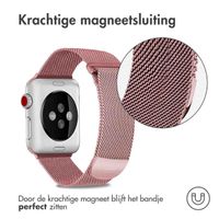 imoshion Milanees magnetisch bandje Apple Watch Series 1 - 9 / SE (38/40/41 mm) | Series 10 / 11 (42 mm) - Maat S - Roze