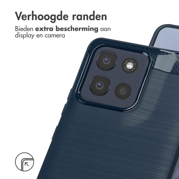 imoshion Brushed Backcover Motorola Moto G86 - Donkerblauw
