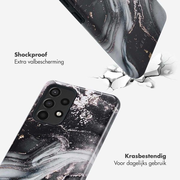 Selencia Vivid Tough Backcover Samsung Galaxy A52(s) (5G/4G) - Chic Marble Black