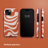 Selencia Vivid Tough Backcover iPhone 15  - Dream Swirl Orange