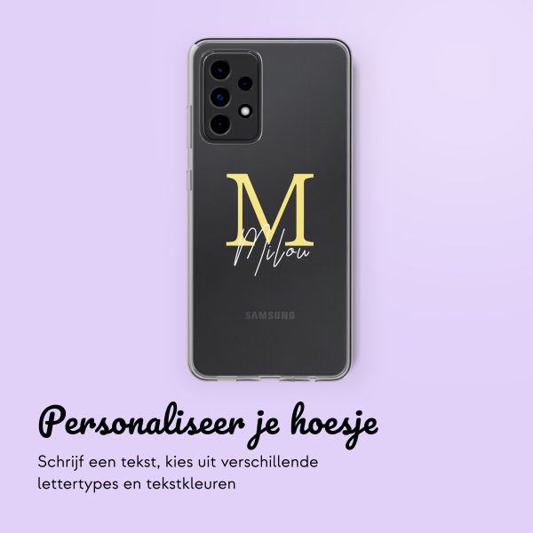 Gepersonaliseerd hoesje met letter Samsung Galaxy A52(s) (5G/4G) - Transparant