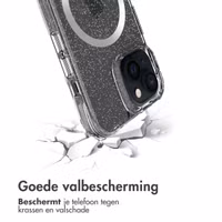 imoshion Clear Glitter Backcover met MagSafe Apple iPhone 15 - Zilver