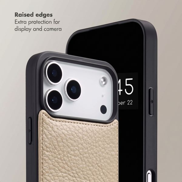 Selencia Nova Phone Case with Cord and Card Holder Apple iPhone 18 Pro Max / 17 Pro Max - Beige