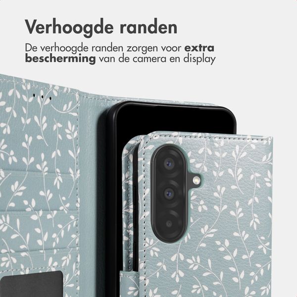 imoshion Design Bookcase Samsung Galaxy A37 (5G) - Smoke Green Flowers