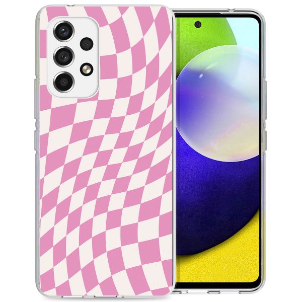 imoshion Design hoesje Samsung Galaxy A53 - Retro Pink Check