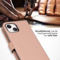 Selencia Echt Leren Bookcase Apple iPhone 15 Plus - Dusty Pink