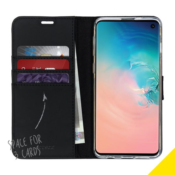 Accezz Wallet Softcase Bookcase Samsung Galaxy S10 - Zwart